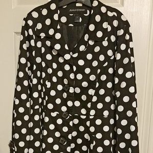 Polka Dot Trench Coat - size 2x